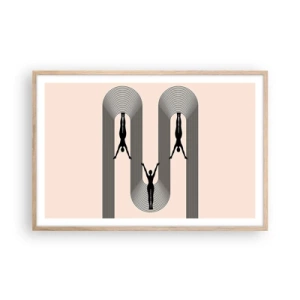 Affiche dans un chêne clair - Poster - Les jambes en l’air - 91x61 cm