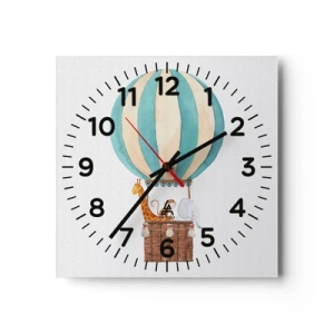 Horloge murale - Pendule murale - Voyage fantastique - 30x30 cm