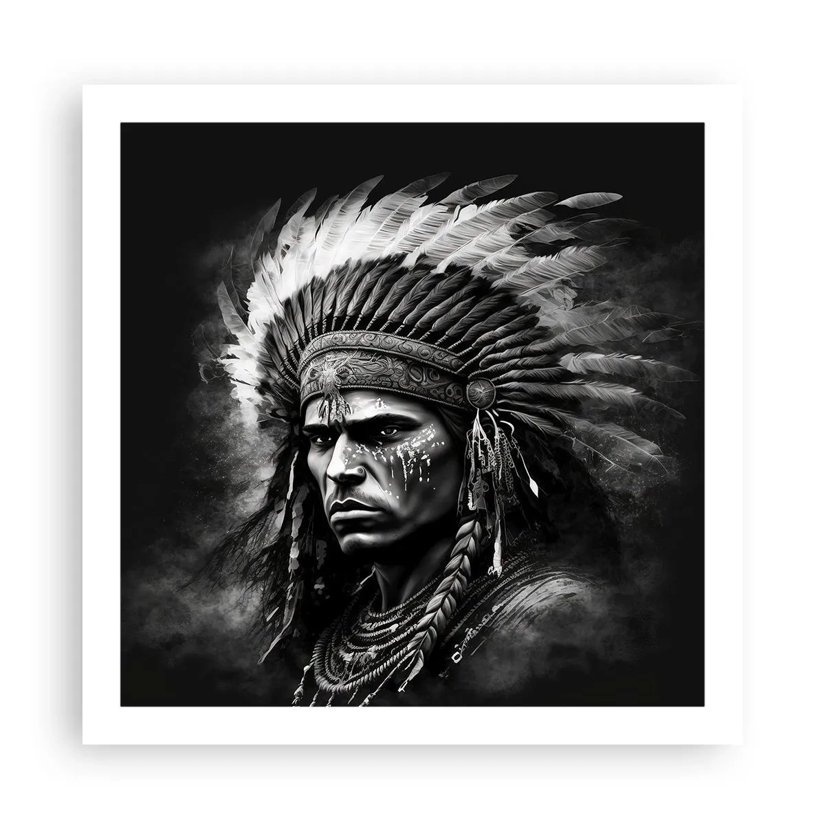 Affiche - Poster - Un leader et un guerrier - 60x60 cm