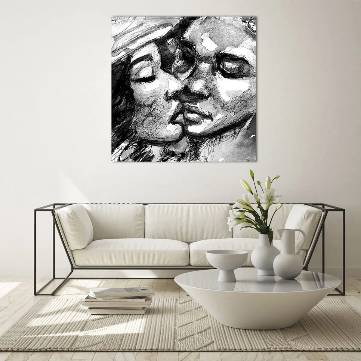 Impression sur verre - Image sur verre - Un moment tendre - 30x30 cm
