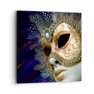 Impression sur toile - Image sur toile - Portrait vénitien en or - 40x40 cm