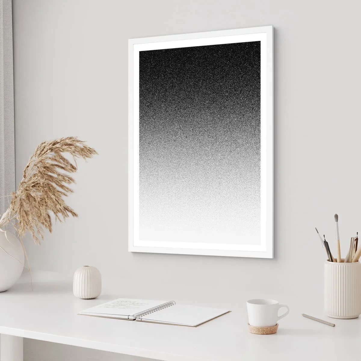 Affiche dans un cadre blanc - Poster - Du coté de la lumière - 50x70 cm