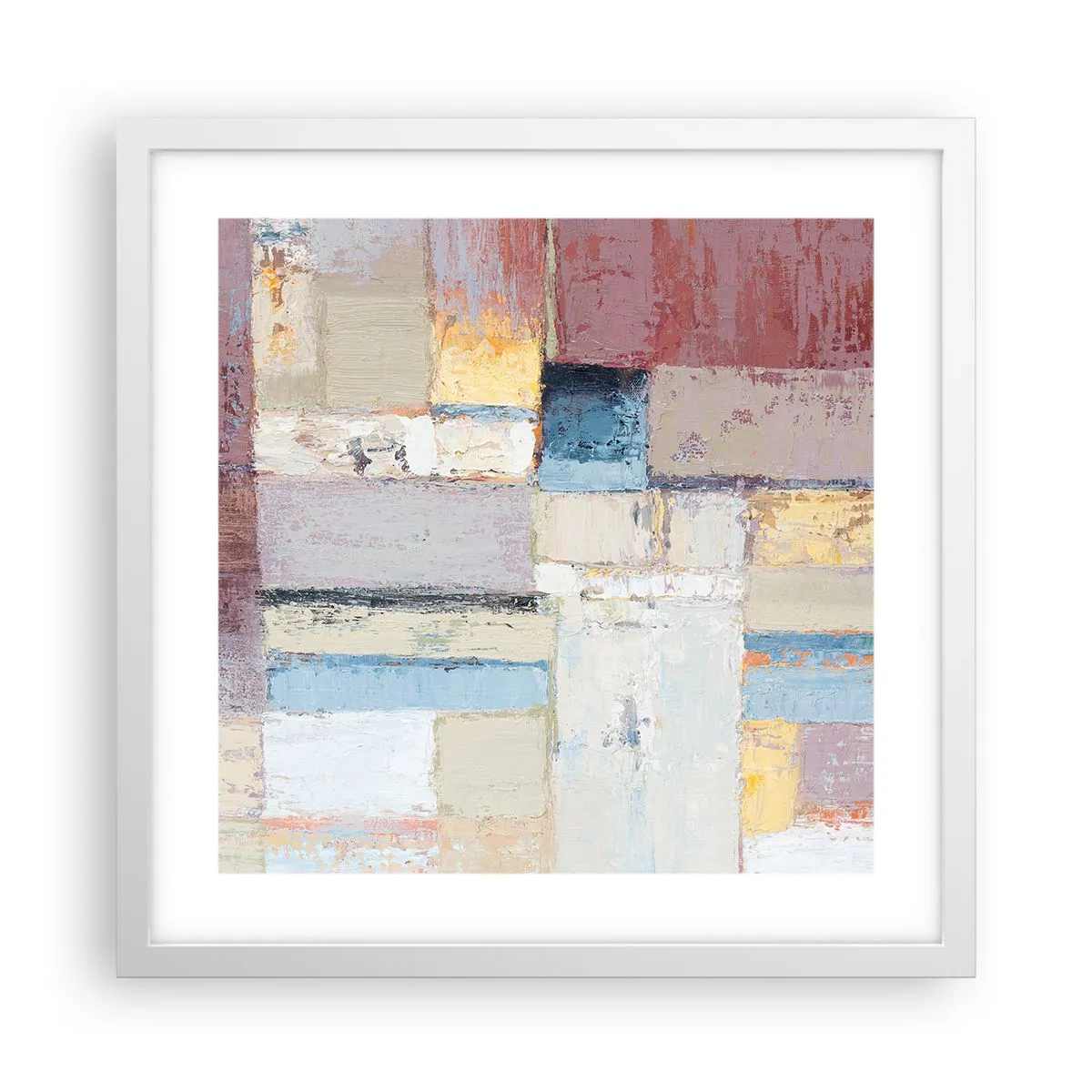 Affiche dans un cadre blanc - Poster - Le calme de la géométrie - 40x40 cm