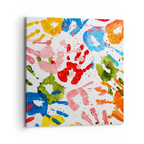 Impression sur toile - Image sur toile - Suivez les traces - 70x70 cm