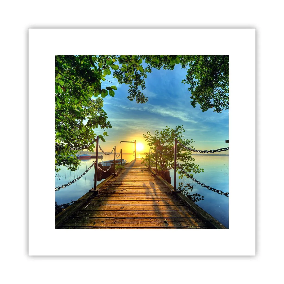 Affiche - Poster - L'ouest au-dessus de l'eau - 30x30 cm