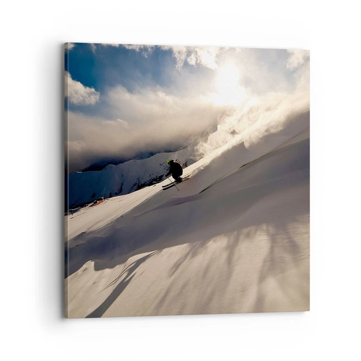 Impression sur toile - Image sur toile - Défi montagne accepté - 70x70 cm