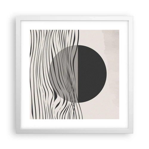 Affiche dans un cadre blanc - Poster - Demi composition - 40x40 cm