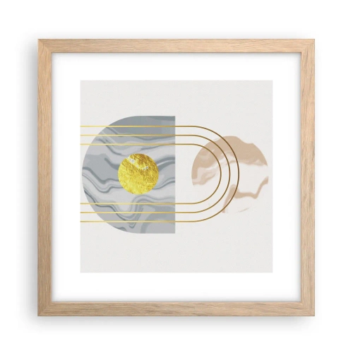 Affiche dans un chêne clair - Poster - Clareté et brillance - 30x30 cm
