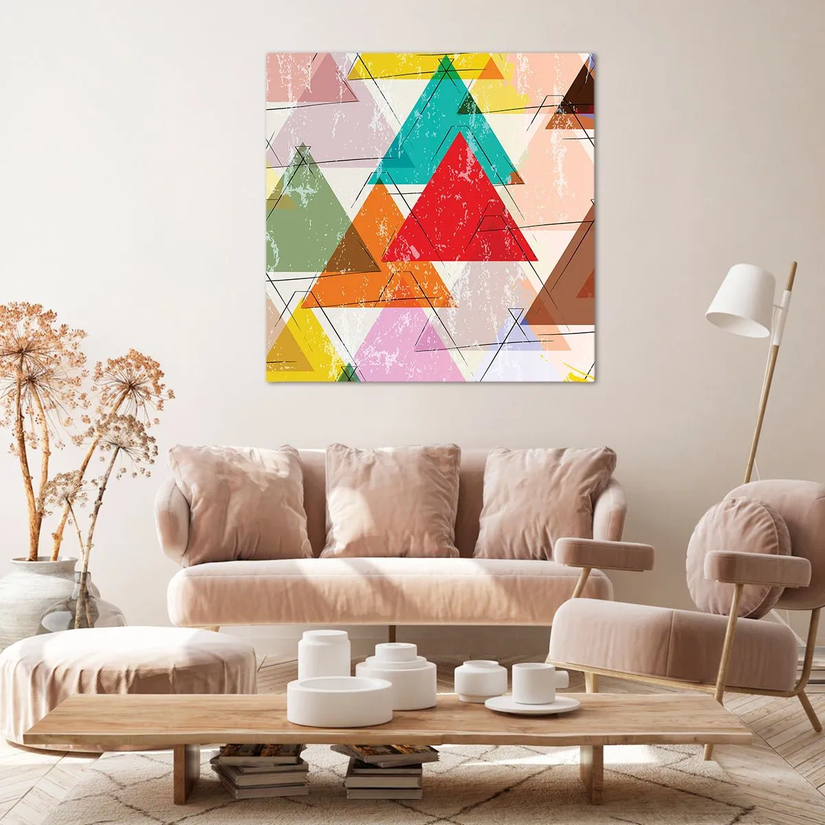 Impression sur toile - Image sur toile - Trois par trois - 70x70 cm