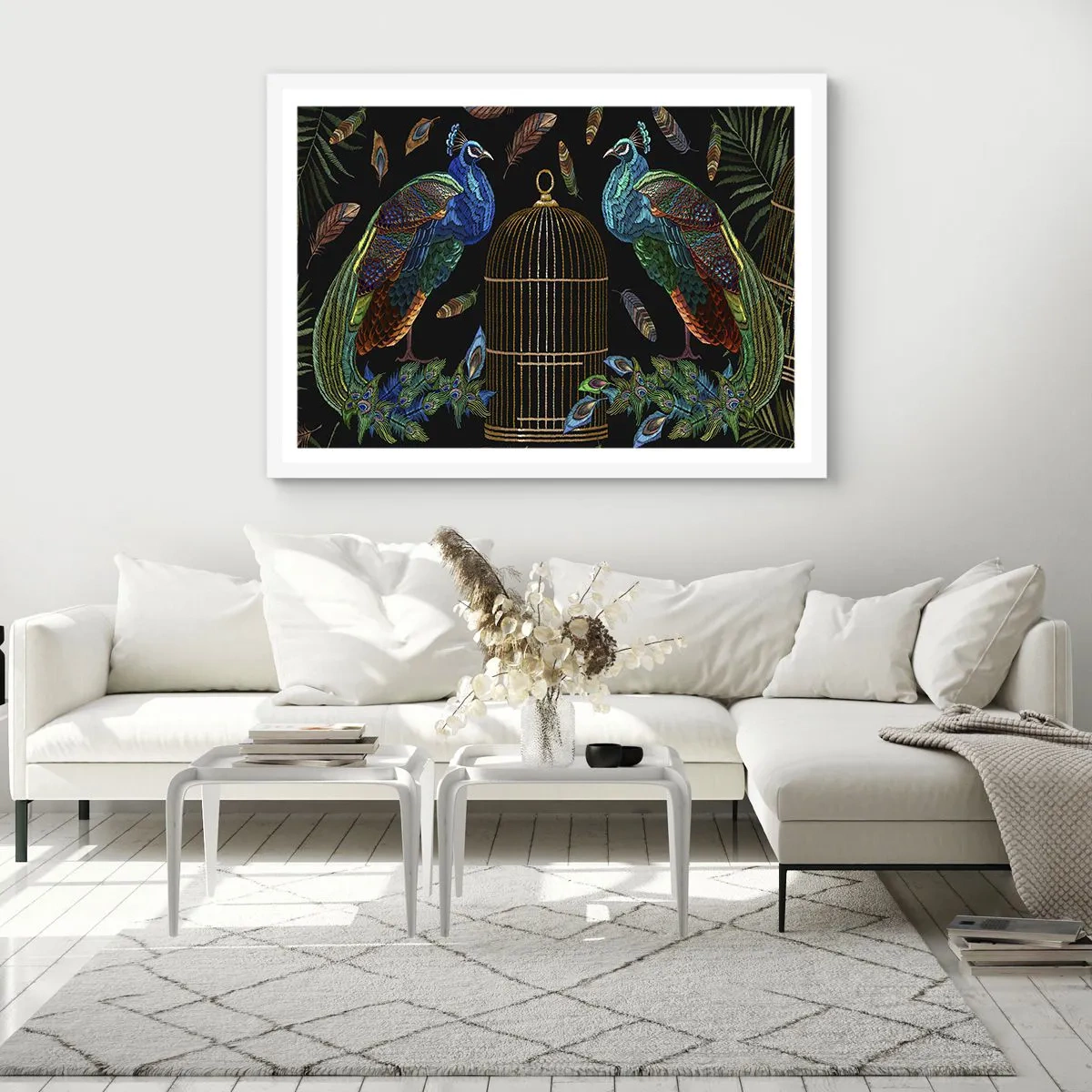 Affiche dans un cadre blanc - Poster - En robes royales - 50x40 cm