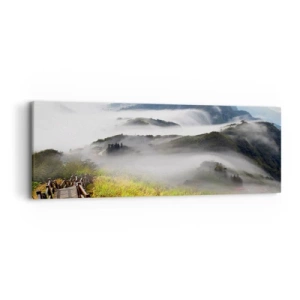 Impression sur toile - Image sur toile - Tissé d'éblouissement et de brouillard - 90x30 cm