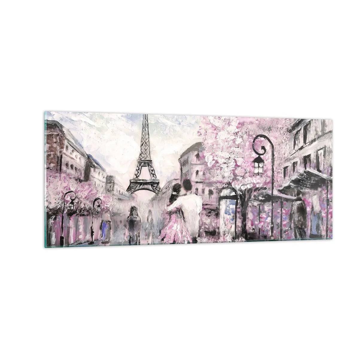 Impression sur verre - Image sur verre - Comment tomber amoureu, il faut juste... - 100x40 cm