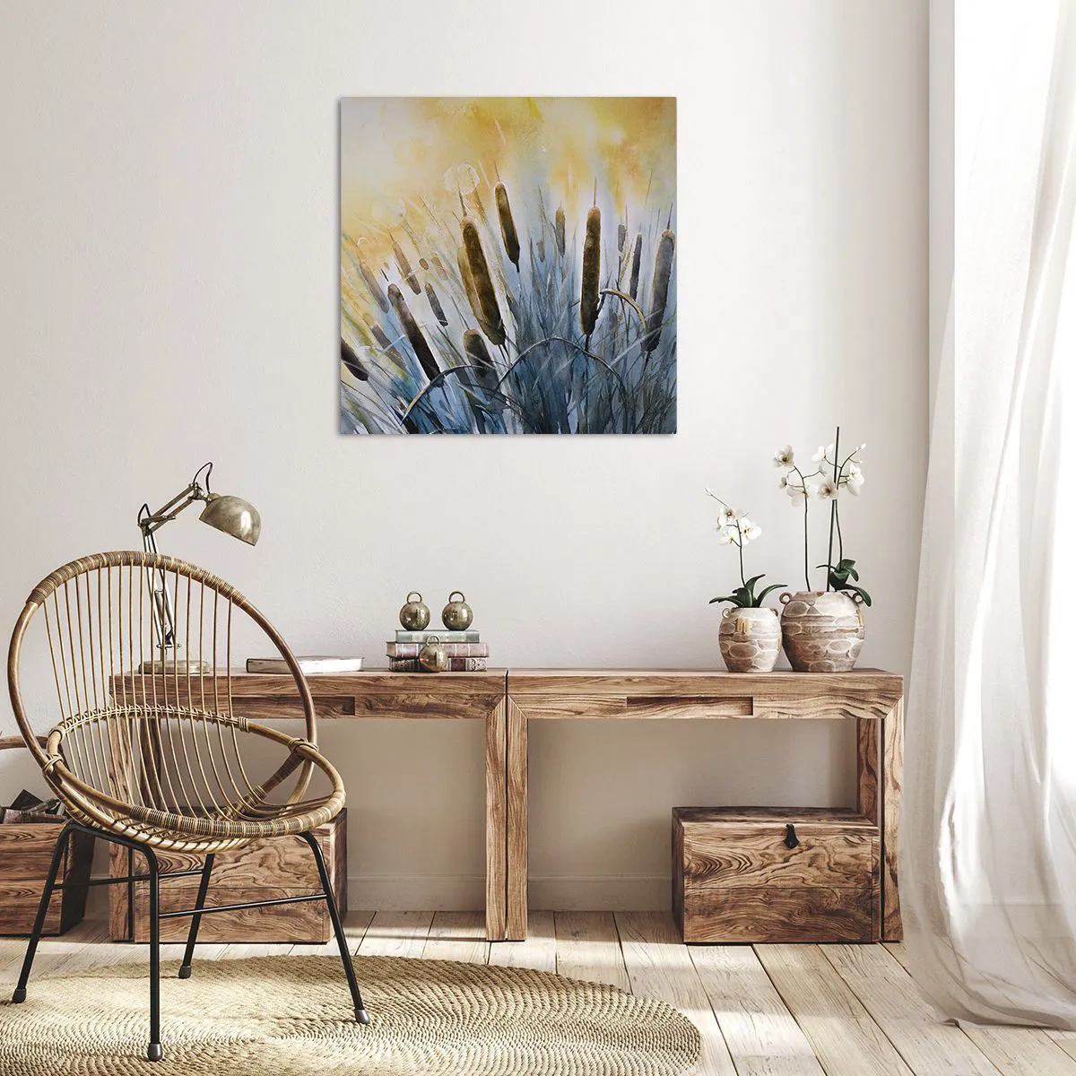 Impression sur toile - Image sur toile - Fraicheur de l'eau, chaleur du soleil - 50x50 cm