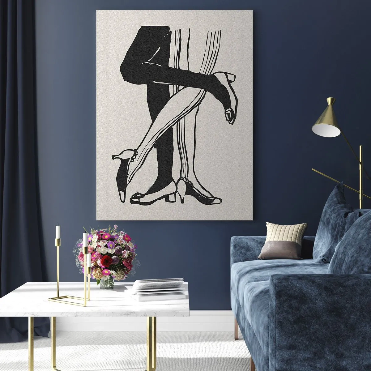 Impression sur verre - Image sur verre - Attribut féminin - 70x100 cm