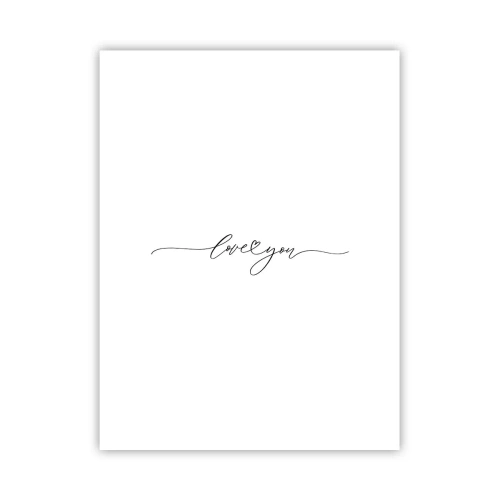 Affiche - Poster - Noir sur blanc - 30x40 cm