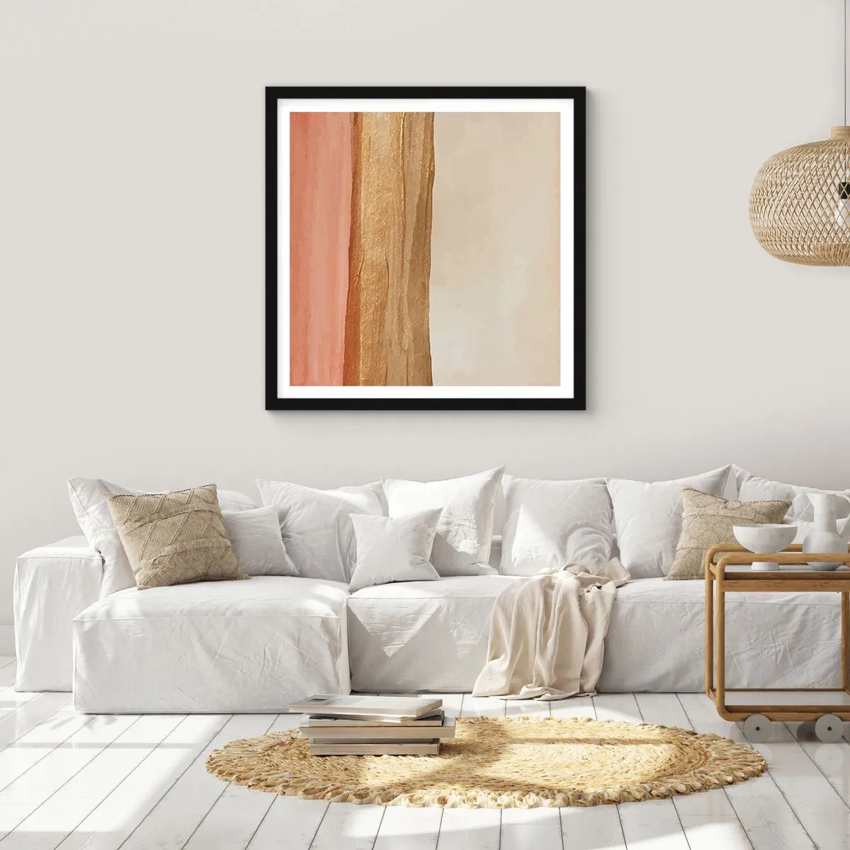 Affiche dans un cadre noir - Poster - Composition verticale - 50x50 cm