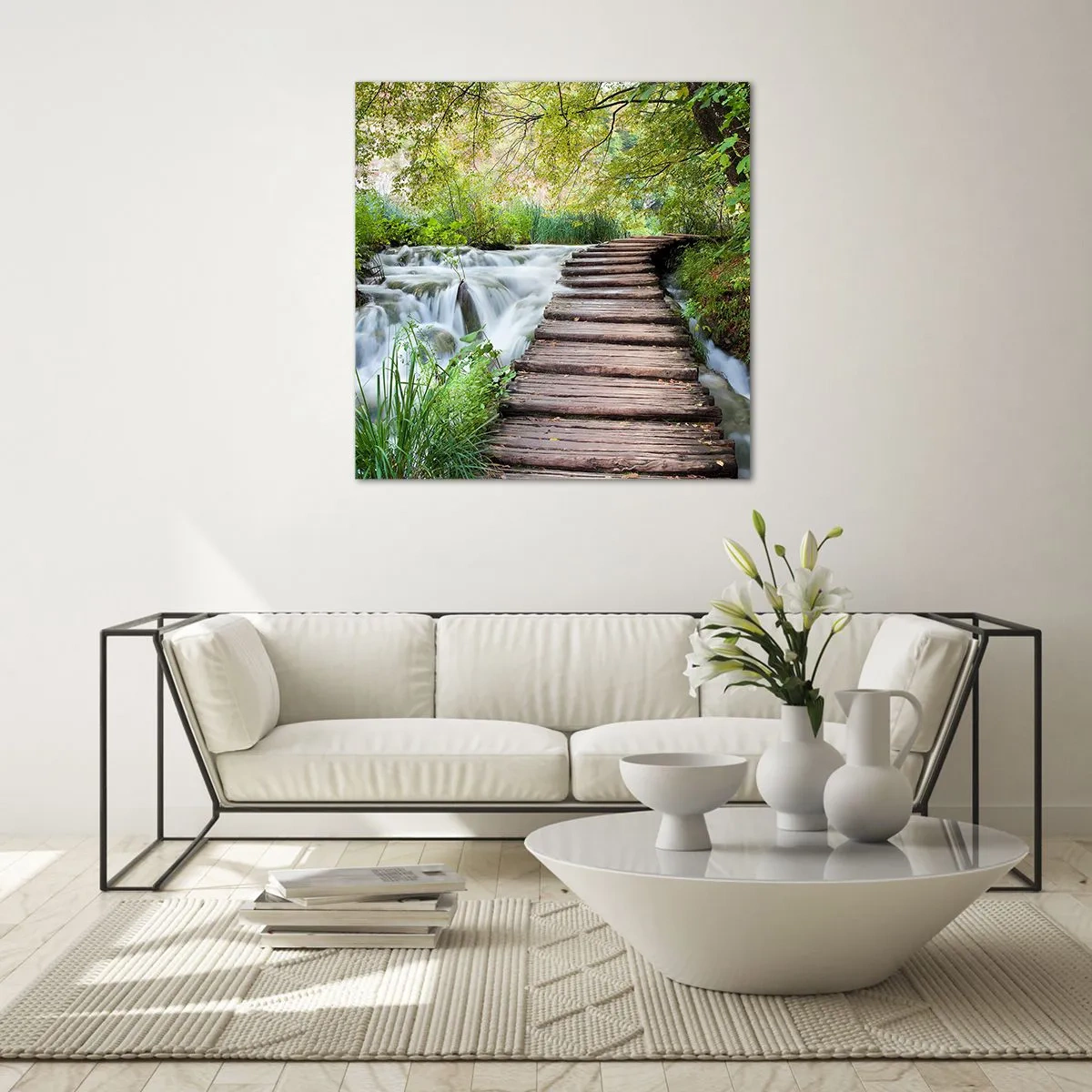 Impression sur verre - Image sur verre - L'eau n'est pas si calme - 60x60 cm