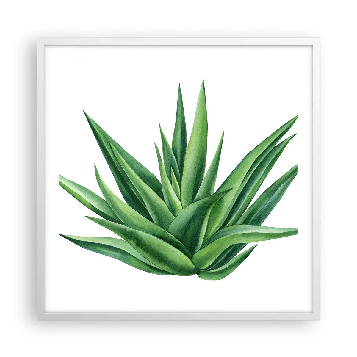 Affiche dans un cadre blanc - Poster - Vert – force – vie - 60x60 cm