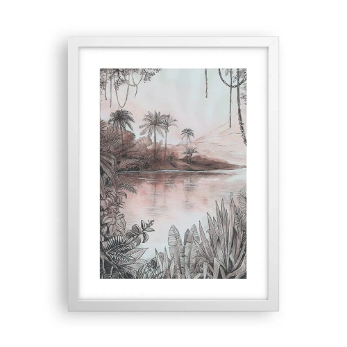 Affiche dans un cadre blanc - Poster - Journal d'un explorateur du XIXe siècle - 30x40 cm