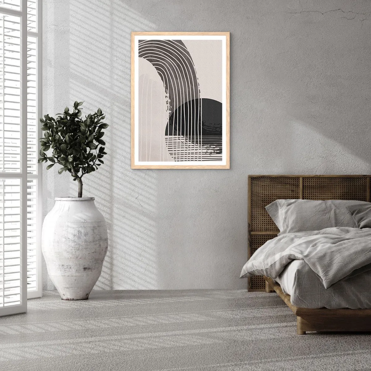 Affiche dans un chêne clair - Poster - Aller et retour - 50x70 cm