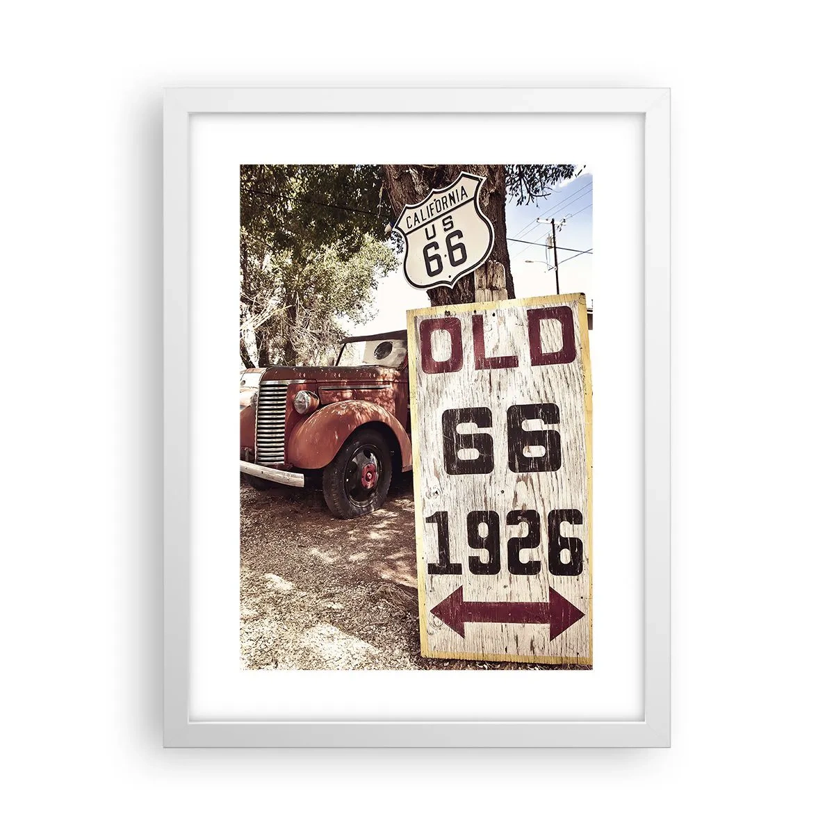 Affiche dans un cadre blanc - Poster - La légende de la province américaine - 30x40 cm