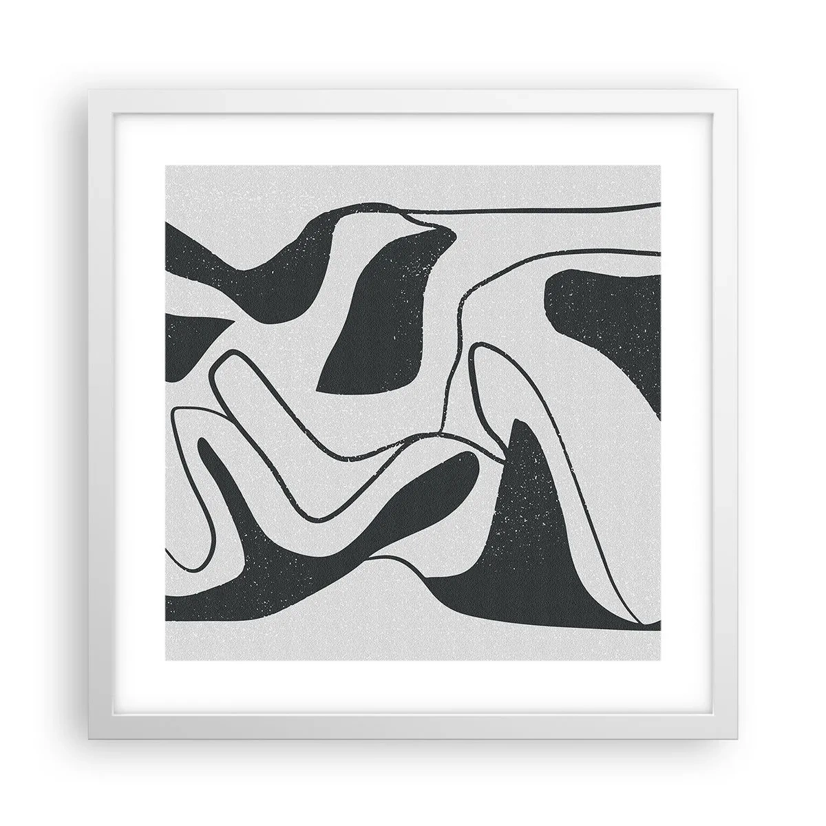 Affiche dans un cadre blanc - Poster - Amusement de labyrinthe abstrait - 40x40 cm