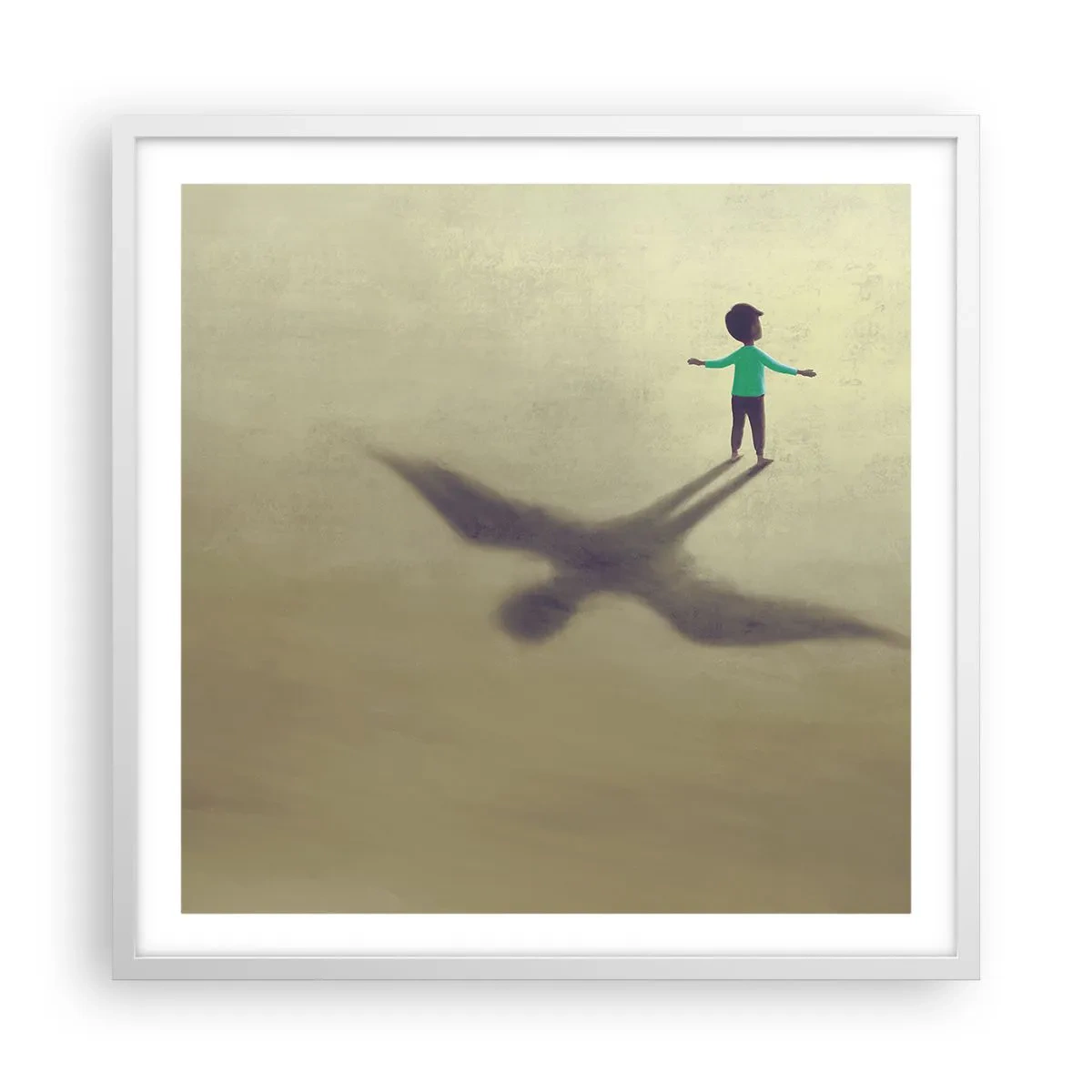 Affiche dans un cadre blanc - Poster - Héros du futur - 60x60 cm