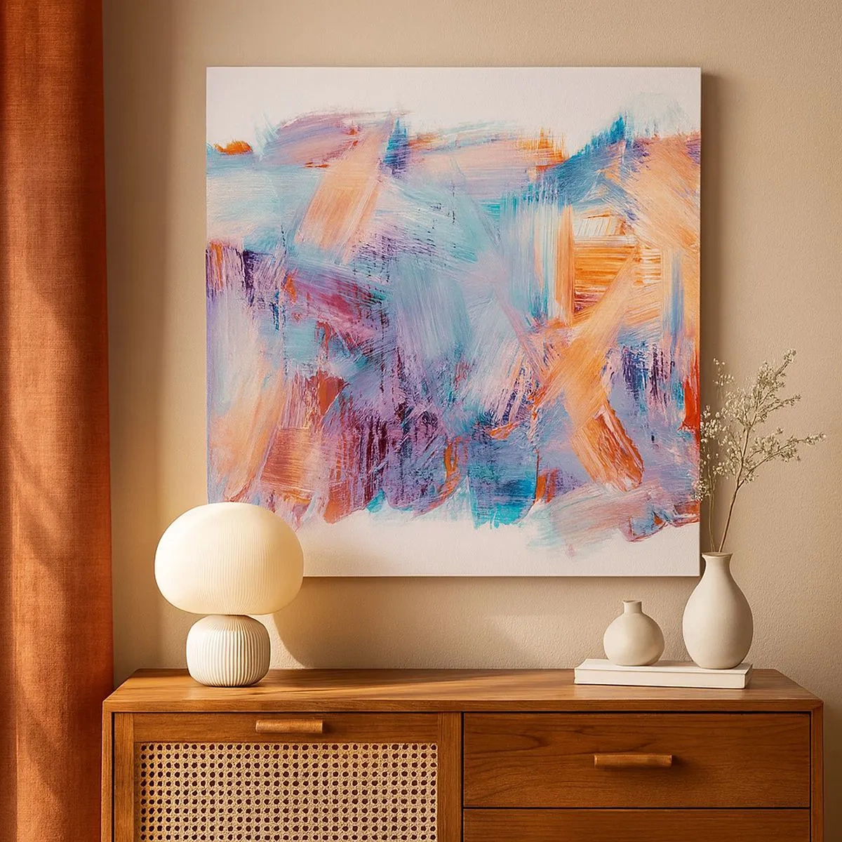 Impression sur toile - Image sur toile - Un désordre coloré - 30x30 cm