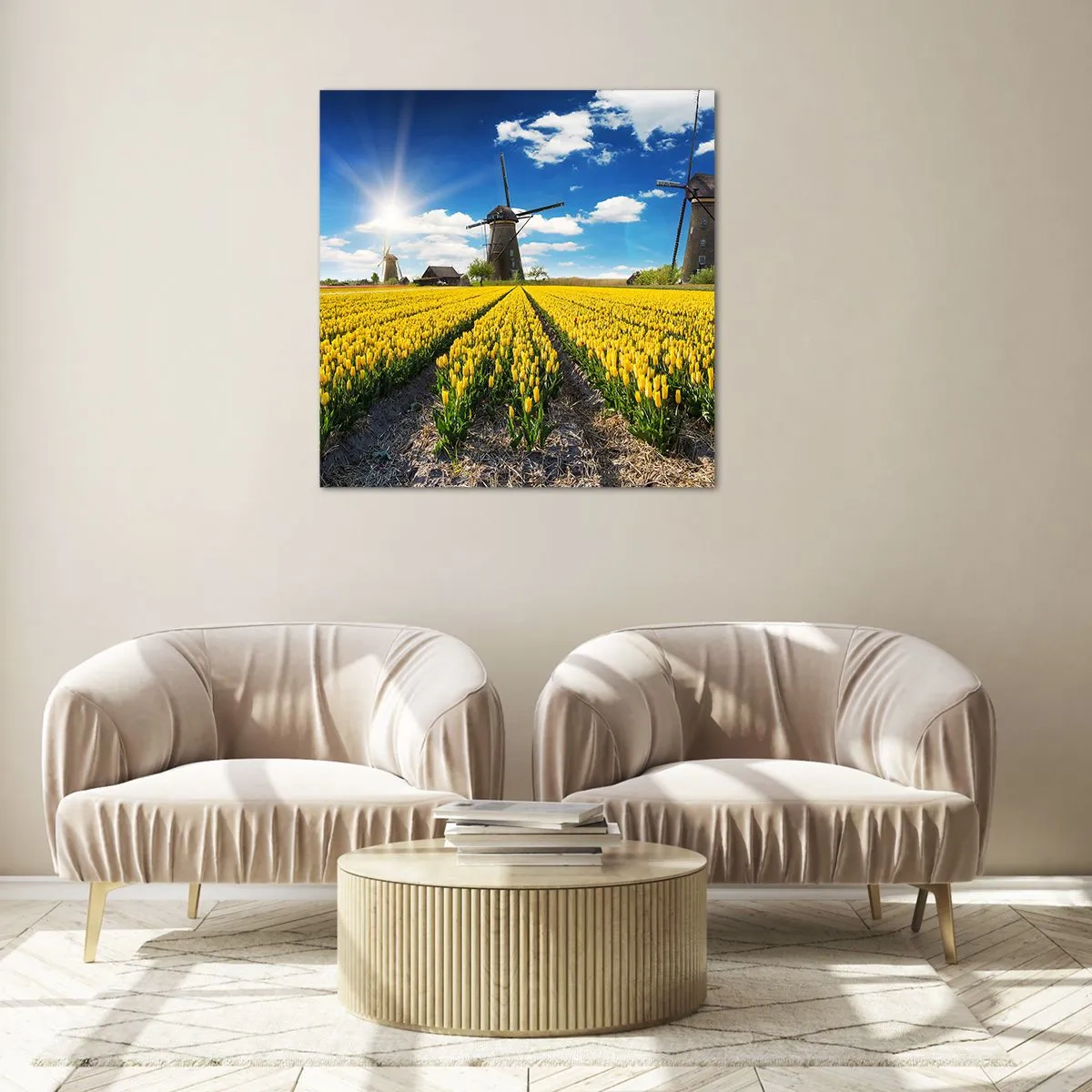 Impression sur verre - Image sur verre - Ça ne pourrait pas être plus hollandais - 60x60 cm