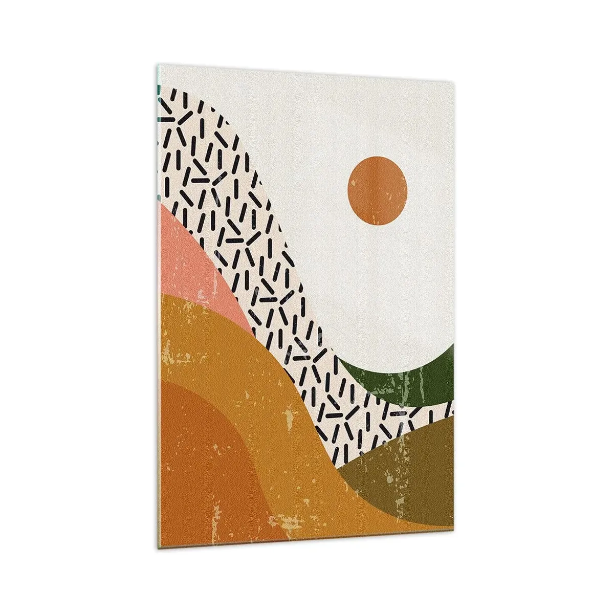 Impression sur verre - Image sur verre - Abstraction solaire - 70x100 cm