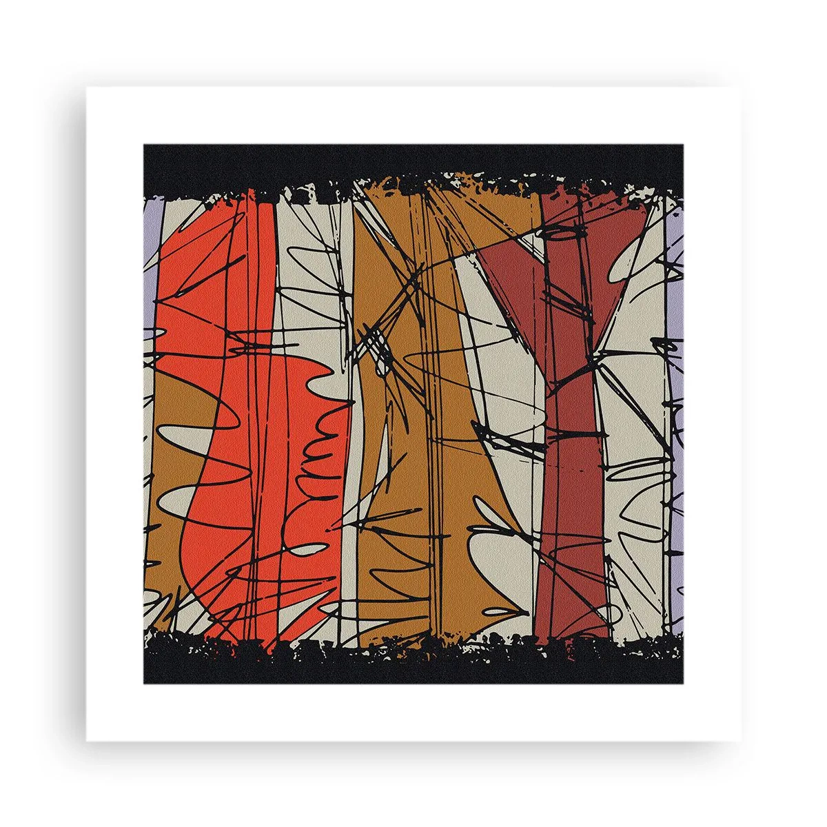 Affiche - Poster - Composition spontanée - 40x40 cm