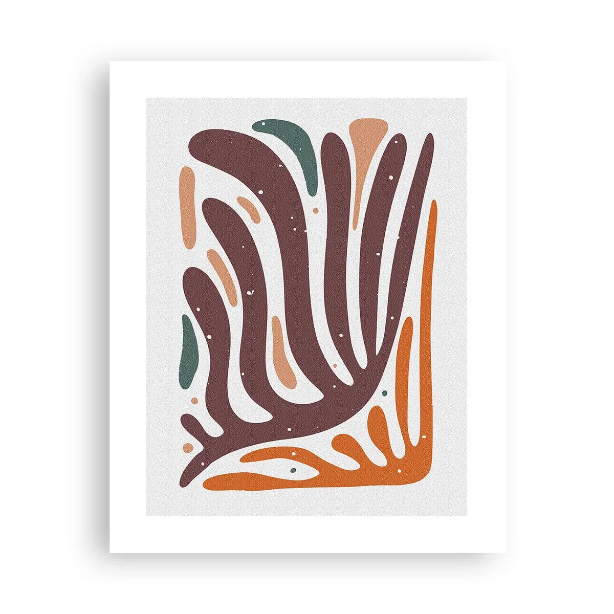 Affiche - Poster - Composition organique rayonnante - 40x50 cm