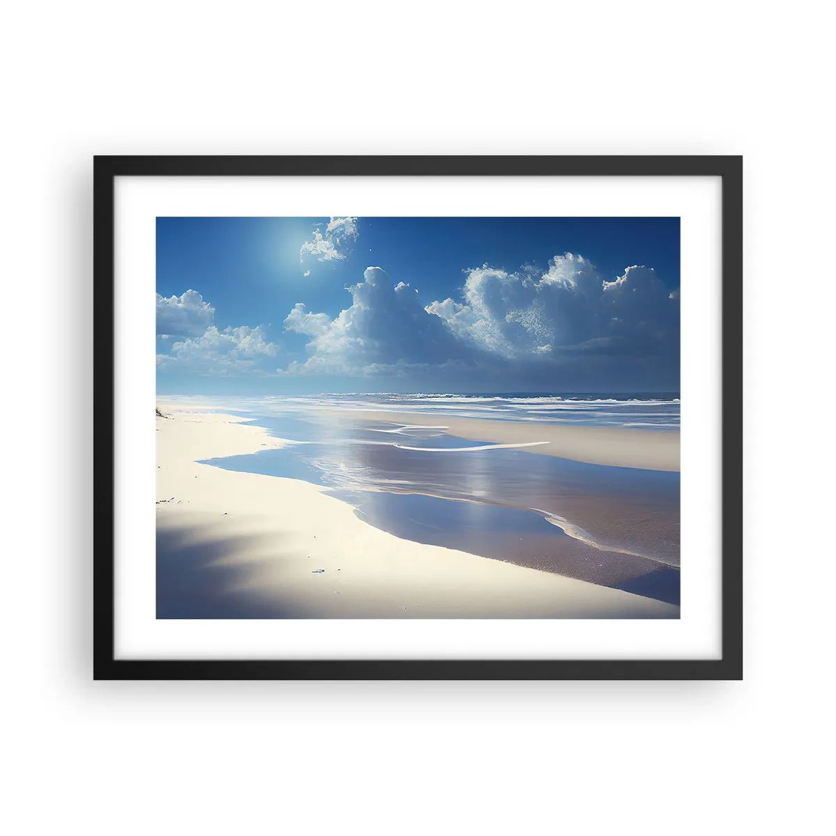 Affiche dans un cadre noir - Poster - Des vacances paradisiaques - 50x40 cm