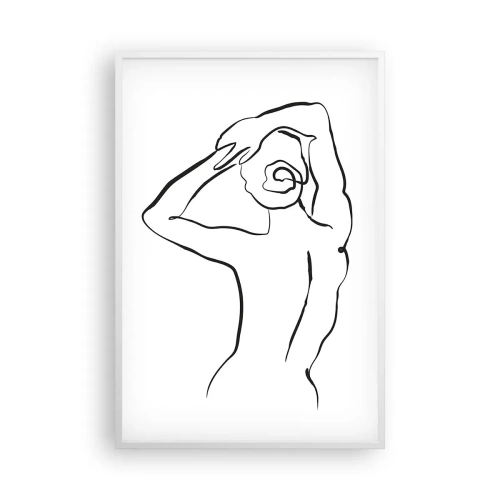 Affiche dans un cadre blanc - Poster - Action matinale - 61x91 cm