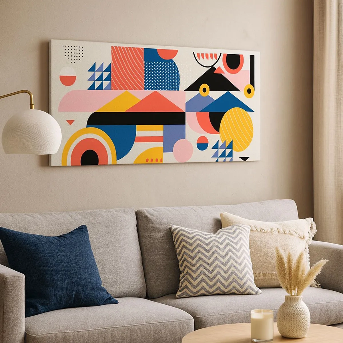 Impression sur toile - Image sur toile - Composition : jouer - 100x40 cm