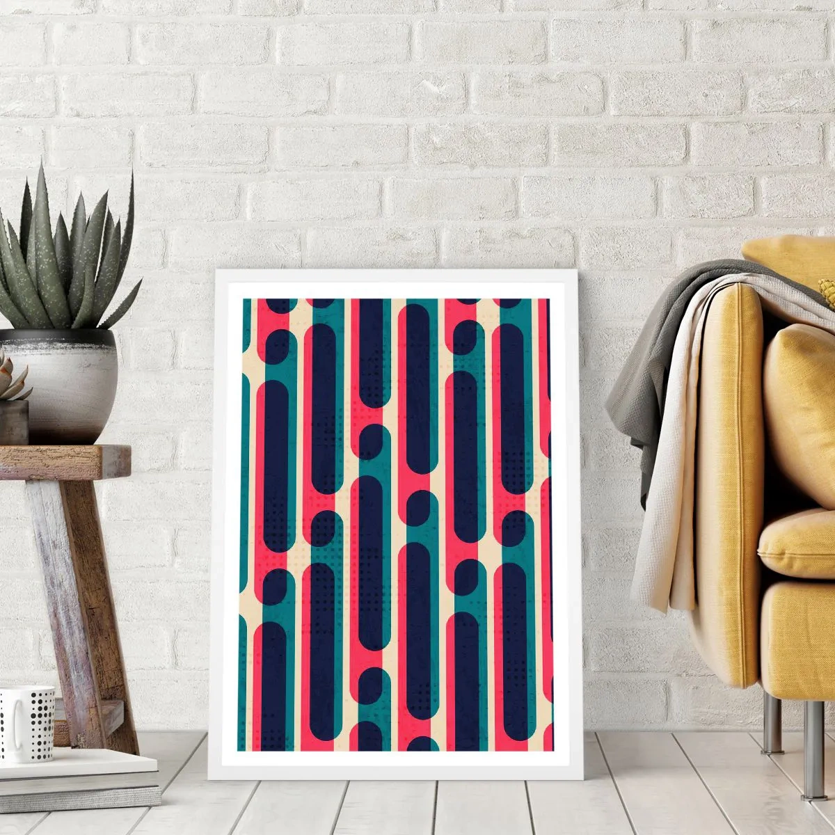 Affiche dans un cadre blanc - Poster - En profondeur et sur l'avant - 40x50 cm