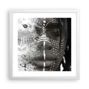 Affiche dans un cadre blanc - Poster - Découvrez l'esprit primal - 40x40 cm