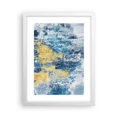 Affiche dans un cadre blanc - Poster - Abstraction du temps - 30x40 cm