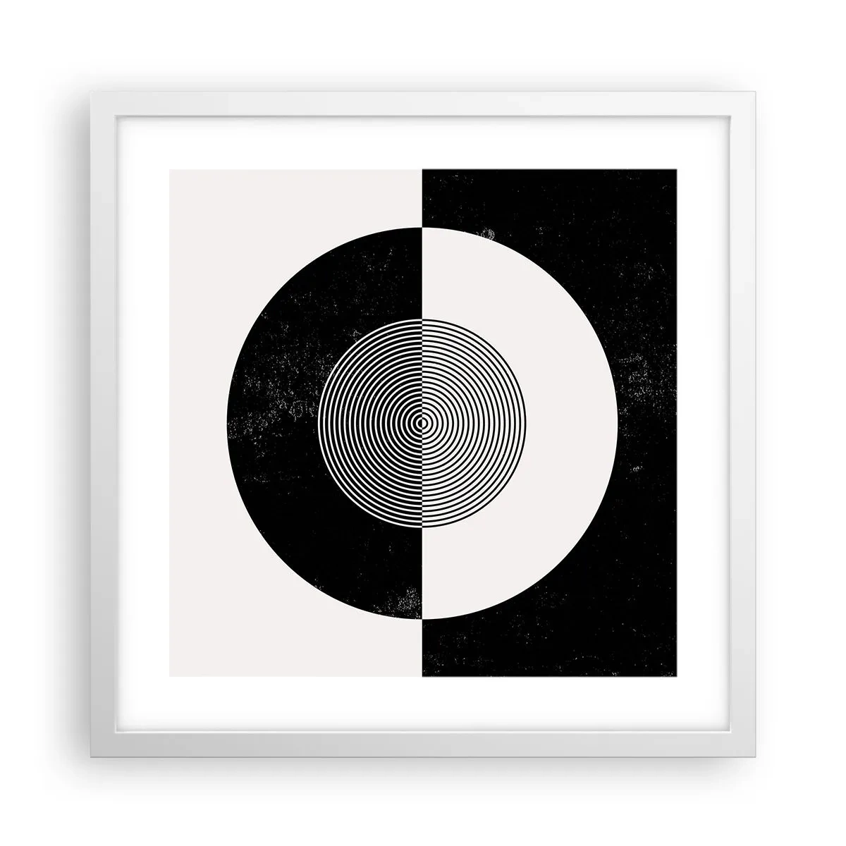 Affiche dans un cadre blanc - Poster - Harmonie de noir et blanc - 40x40 cm