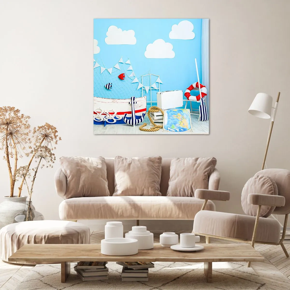 Impression sur toile - Image sur toile - Nostalgie infantile de l'aventure - 40x40 cm