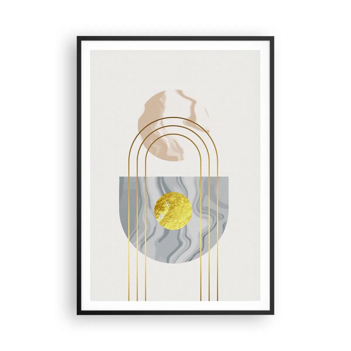 Affiche dans un cadre noir - Poster - Clareté et brillance - 70x100 cm