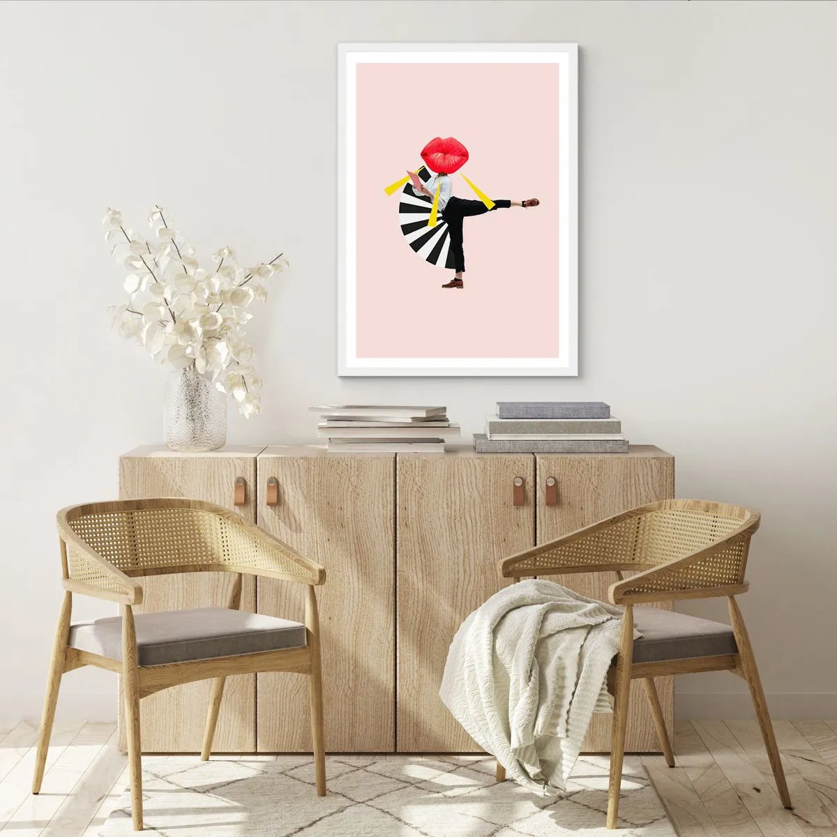 Affiche dans un cadre blanc - Poster - Pop-art surréaliste - 61x91 cm