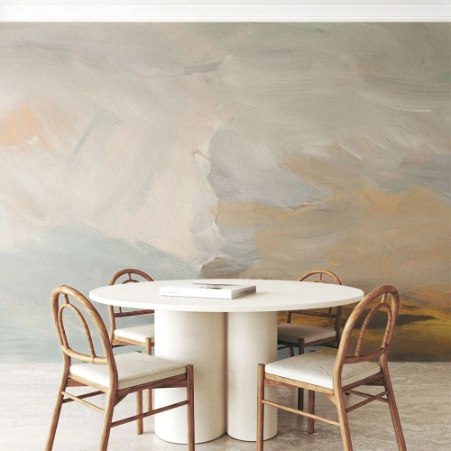 Papier peint sur mesure Premium Sand - Abstraction – le pays de la douceur - Morceau, Brillant, Minimaliste