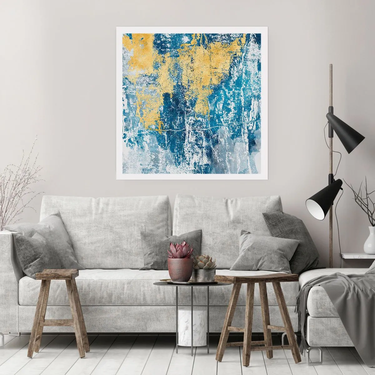 Affiche - Poster - Abstraction du temps - 40x40 cm