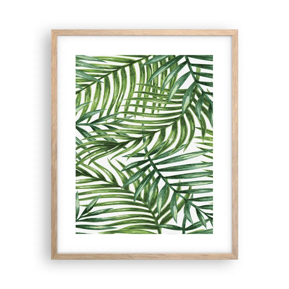 Affiche dans un chêne clair - Poster - Sous la canopée verte - 40x50 cm