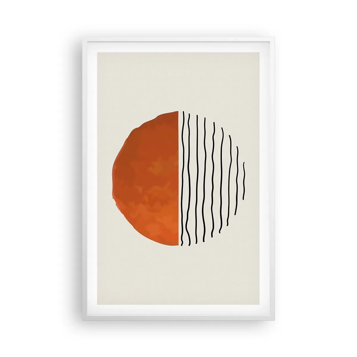 Affiche dans un cadre blanc - Poster - Dans un climat japonnais - 61x91 cm