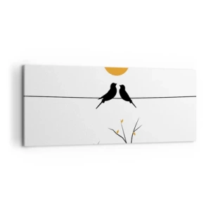 Impression sur toile - Image sur toile - Soirée pour rossignols - 100x40 cm