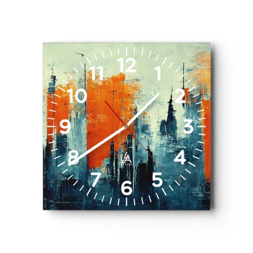 Horloge murale - Pendule murale - Paysage moderne - 30x30 cm