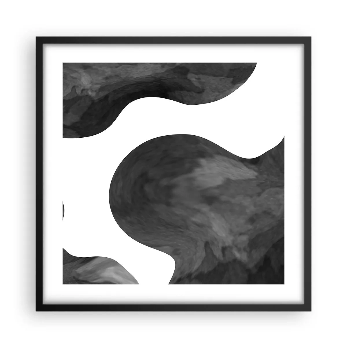 Affiche dans un cadre noir - Poster - La route du lait - 50x50 cm