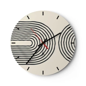 Horloge murale - Pendule murale - Dans un instant... - 40x40 cm